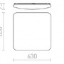 Technická - RED R12443 SEMPRE SQ 63 senzor stropní mléčný akryl 230V LED 76W 3000K - RED - DESIGN RENDL - foto 3