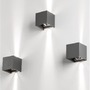 Nástěnná - NV 847407 Venkovní nástěnné svítidlo COMO tmavě šedý hliník LED 2x3W 3000K 3000K 220-240V nastavitelný úhel 0-90st. IP54 - NOVA LUCE - foto 3