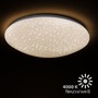 Kruhová - BRILO 3226-016 LED stropní svítidlo hvězdné nebe, pr. 48 cm, 24 W, bílé - BRILO - foto 3