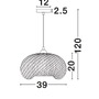 Polokoule - NV 9142498 Závěsné svítidlo SCARLET bambus černý PVC kabel E27 1x12W 230V IP20 bez žárovky - NOVA LUCE - foto 3