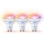 GU10/GZ10 - PH 8720169076662 WiZ SET 3x LED skleněná žárovka GU10 4,7W 400lm 2200-6500K RGB IP20, stmívatelná - PHILIPS - foto 3