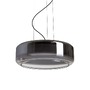 Kruhová - RED R14400 NAOMI LED závěsné svítidlo, skleněná kouřové sklo/mléčné sklo/černá - RED - DESIGN RENDL - foto 3