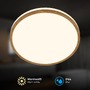 Kruhová - BRI 3870014 Acorus W stropní svítidlo pr.28 cm - 12W, 1200lm, LED, IP44, teplá bílá, bílé/dřevo - BRILONER - foto 3