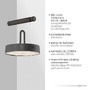 Dekorativní - LD 19312-18 ARMA LED nástěnné svítidlo na baterie černé stmívatelné dotykem IP44 paměťová funkce 2700K - JUST LIGHT - foto 3