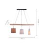 Vícečetná - LD 15460-23 DAMIAN Závěsné svítidlo, dřevo, 3-ramenné, moderní - LEUCHTEN DIREKT / JUST LIGHT - foto 3