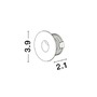 Zapuštěná - NV 9031616 Venkovní zapuštěné svítidlo do zdi PASSAGGIO bílý hliník LED 1W 3000K 3V IP54 délka kabelu 1.80m použijte driver 9020170 - NOVA LUCE - foto 3