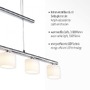 Podélná - PN 2209-55 HYDRA LED závěsné svítidlo, stříbrná barva, 5 ramenné, nastavitelná výška, nad jídelní stů 3000K - PAUL NEUHAUS - foto 3