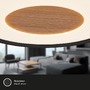 Kruhová - BRILO 3850015 Sufit Wood LED stropní svítidlo ploché, dřevěný dekor, přímé a nepřímé osvětlení, černá - BRILO - foto 3