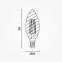 E14 - LED Twist C35 E14 4W FILAMENT - foto 3