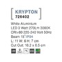 Zapuštěná - NV 726402 Venkovní zapuštěné svítidlo do zdi KRYPTON bílý hliník LED 3W 3000K 220-240V 15st. IP54 - NOVA LUCE - foto 3