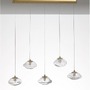 Podélná - NV 9006050 Závěsné svítidlo KING mosazný zlatý kov foukané čiré sklo G9 5x5W 230V IP20 bez žárovky - NOVA LUCE - foto 3