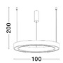 Kruhová - NV 9558608 Závěsné svítidlo STING LED hliník a akryl bronz Epistar SMD2835 60W 3000K Eaglerise TRIAC driver D100 H200 120st. IP20 stmívatelné - NOVA LUCE - foto 3