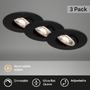 Kruhová - BRI 7048-035 3ks sada LED vestavné svítidlo, pr. 9 cm, nastavitelné, 5 W, černá - BRILONER - foto 3