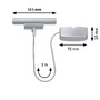 Lišty a příslušenství - P 95670 URail napájecí kabel 1m max. 100W matný chrom - PAULMANN - foto 3