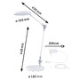 Stolní lampy pracovní - P 79884 LED stolní lampa na psací stůl Numis Qi CCT 11W bílá - PAULMANN - foto 3