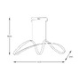 Dekorativní - ZUMA 003064-026621 20026P-GD FERMI závěsné svítidlo zlatá - ZUMALINE - foto 3