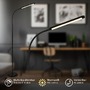 Stojací lampy - BRILO 1660015 Mura stojanová lampa - 6W, 600lm, LED, stmívatelné, dotykový vypínač, nastavitelné, černá - BRILO - foto 3