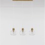 Podélná - NV 9236620 Závěsné svítidlo CINZIA čiré sklo bílý kabel mosazný zlatý kov E27 3x12W 230V IP20 bez žárovky - NOVA LUCE - foto 3