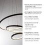 Kruhová - LD 15070-18 LED závěsné svítidlo CERCHI, černá, kruhový tvar, nastavitelná výška, 3000K - JUST LIGHT - foto 3