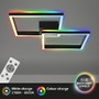 Hranatá - BRILO 3753-015 RGB CCT LED stropní svítidlo, 64 cm, 40 W, 3600 lm, černá - BRILO - foto 3