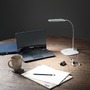 Stolní lampy dekorační - FAN LEDT-DARWIN-WHITE Stolní lampa LAMPADA DA LETTURA LED DARWIN bílá, rameno nastavitelné 4,8 W 700 lm 4000 K stmívatelné 16x53,5 cm - FANEUROPE - foto 3