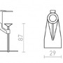 Kotvící prvky, držáky, závěsy - RED R14291 EMA úchyt ke stolu černá  - RED - DESIGN RENDL - foto 3