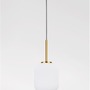 Koule - NV 9624065 Závěsné svítidlo LATO opálové sklo antický mosazný kov černý kabel E14 1x5W 230V IP20 bez žárovky - NOVA LUCE - foto 3