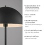Stojací lampy - LD 11727-18 Kolekce Schöner Wohnen stojací svítidlo ALI, černá, nožní vypínač - JUST LIGHT - foto 3