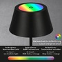 Na stůl - BRILO 7466015 LED RGB nabíjecí stolní lampa 38 cm 2,6W 200lm černá - BRILO - foto 3