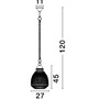 Dekorativní - NV 8381443 Závěsné svítidlo TOULON jantarové sklo tmavě hnědá základna a řetěz E27 1x12W IP20 bez žárovky - NOVA LUCE - foto 3
