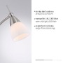 Stojací lampy - PN 400-55 PINO LED stojací svítidlo stříbrná opálové sklo 3 krokové dotykový stmívač nastavitelné 3000K - PAUL NEUHAUS - foto 3