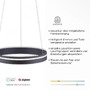 Kruhová - PN 8410-13 Q-VITO, LED závěsné svítidlo, Smart Home, průměr 40cm ZigBee 2700-5000K - PAUL NEUHAUS - foto 3