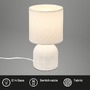Stolní lampy dekorační - BRILO 7538016 Ino stolní lampička, látkové stínidlo, keramický podstavec, 15x28 cm (DxH), bílá - BRILO - foto 3