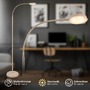 Stojací lampy - BRILO 1585011 Megg stojanová lampa - 12W, 800lm, LED, stmívatelná, nastavitelná, dotykový vypínač, béžová - BRILO - foto 3
