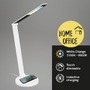 Stolní lampy pracovní - BRILO 7543016 Cuma LED lampa na psací stůl, bezdrátové nabíjení telefonu, stmívatelná, bílá - BRILO - foto 3