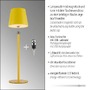 Stolní lampy dekorační - LD 19251-81 Nabíjecí svítidlo na láhev, s přídavnou nohou, žlutá, 3000K - JUST LIGHT - foto 3