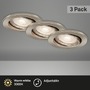Kruhová - BRILO 7147032 3ks sada LED vestavné svítidlo, pr. 8,6 cm, 5 W, matný nikl (starý kód: BRI 7147-032) - BRILONER - foto 3