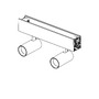 Liniové CLICK - SLC SLC8535 LED svítidlo Click 406 Spot modul 2x15W černé 1425-1575lm 3000/4000K Ra90 DALI IP20 - TLG - foto 3