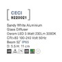Přisazená - NV 9220021 Venkovní stropní svítidlo CECI bílý hliník skleněný difuzor Osram LED 3W 3000K 100-240V 52st. IP65 - NOVA LUCE - foto 3