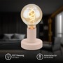 Stolní lampy dekorační - BRILO 7023011 TEEPU stolní lampa - s vypínačem, retro, max. 10W, E27 patice, béžová - BRILO - foto 3