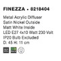 Kruhová - NV 8218404 Stropní svítidlo FINEZZA stropní svítidlo nikl satén kov a akrylový difuzor E27 3x12W - NOVA LUCE - foto 3