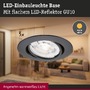 Kruhová - P 94951 LED vestavné svítidlo Base GU10 Flat výklopné 3x4W 230V 2700K černá mat - PAULMANN - foto 3
