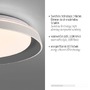 Kruhová - LD 14368-15 SATI LED stropní svítidlo šedá průměr 43cm paměťová funkce krokově stmívatelné 3000K - JUST LIGHT - foto 3