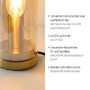 Stolní lampy dekorační - LD 14006-27 Stolní lampa BOTTLE, jantarové sklo, šňůrový vypínač, vyměnitelná žárovka - JUST LIGHT - foto 3