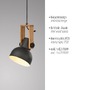 Dekorativní - LD 15741-18 CUP 2.0 závěsné svítidlo průměr 16cm 1 ramenné dřevo z akácie nastavitelná výška - JUST LIGHT - foto 3