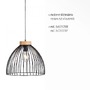 Polokoule - LD 11419-18 LAMI LED závěsné svítidlo 1 ramenné, dřevo, černá, kovové stínítko, industriální styl - LEUCHTEN DIREKT / JUST LIGHT - foto 3