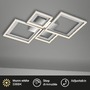 Hranatá - BRILO 3727-019 LED stropní svítidlo, 53 cm, 24 W, 120 lm, hliník-chrom - BRILO - foto 3