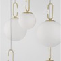 Vícečetná - NV 9695221 Závěsné svítidlo HOOK saténový zlatý kov a opálové bílé sklo LED 52W 230V 3000K IP20 stmívatelné - NOVA LUCE - foto 3
