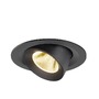 Kruhová - LA 1009559 NUMINOS® GIMBLE M Stropní vestavné svítidlo, 3000 K, 20°, černé - BIG WHITE (SLV) - foto 3