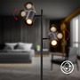 Stojací lampy - BRI 1859025 Duta stojanová lampa - vypínač, nastavitelná, GU10 patice, 2-ramenná, černá - BRILONER - foto 3